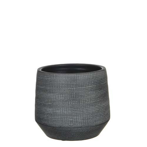 Guido pot rond grijs - h17xd19cm