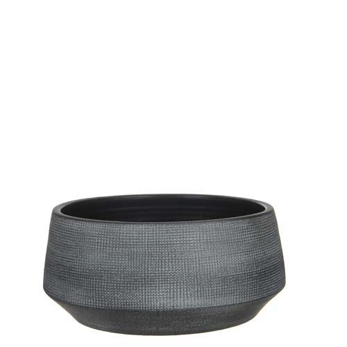 Guido schaal rond grijs - h14xd28cm