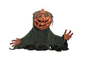Halloween bewegende animatiepop Pompoen op de grond L 120 cm