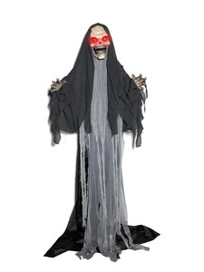 Halloween bewegende animatiepop Skelet staand H 180 - 240 cm