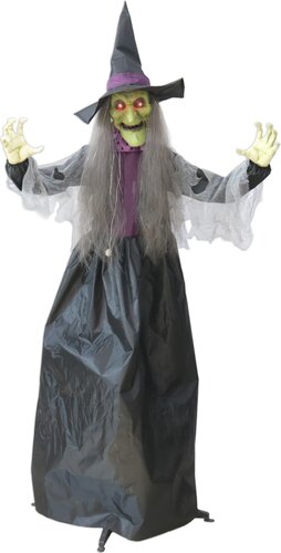 Halloween bewegende pop Heks animatie en geluid - H153cm