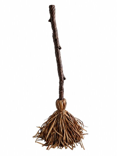 Halloween bezemsteel met animatie en geluid - D17,5 x L90cm