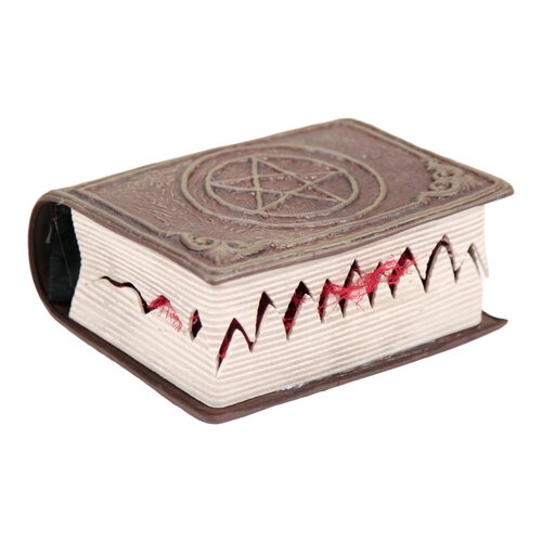 Halloween boek met tanden animatie en geluid - L14,5 x B12 x H6cm