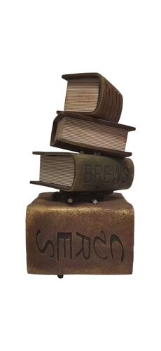 Halloween magische boekenstapel met licht - L23 x B14 x H12cm
