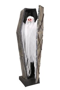 Halloween skelet in kist bewegende animatie en geluid - B52 x H170cm