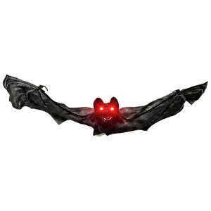Halloween vleermuis met LED ogen - B77 x H30cm