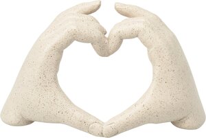 Handen als hart deco - H 14 cm - afbeelding 3