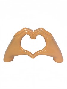 Handsculptuur Hart - B20xH12cm Oranje