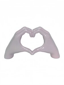 Handsculptuur Hart - B20xH12cm Roze