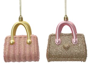Handtas kunststof - L9xH10,3cm Zachtroze - 2 Varianten - afbeelding 1