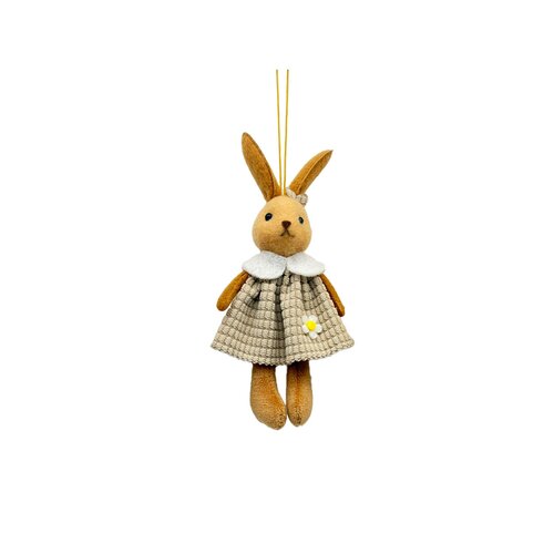 Hangdecoratie Konijn Jurkje H14cm Beige