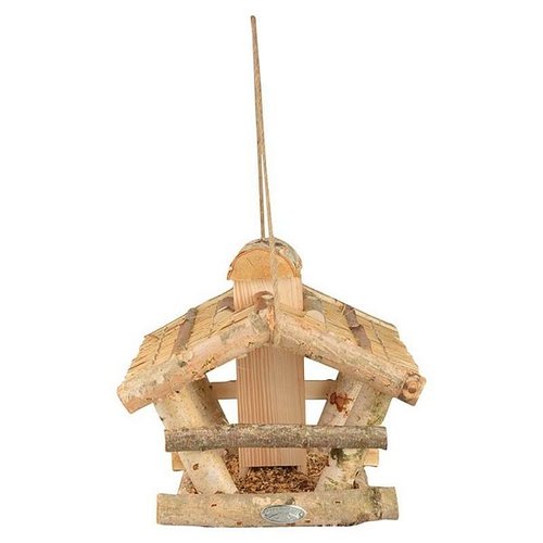 Hangend voederhuis met silo berken