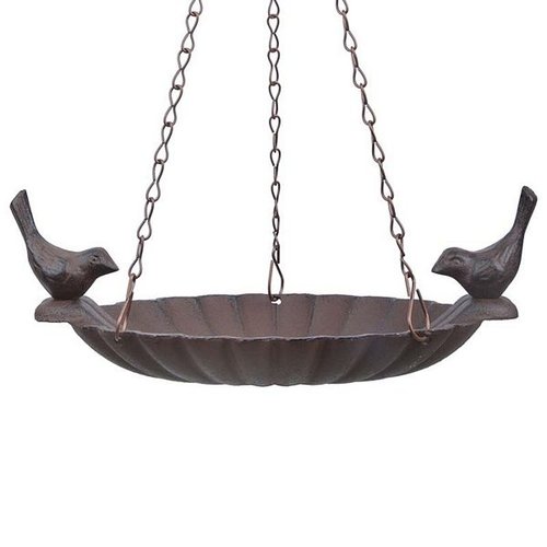 Hangend vogelbad met 2 vogels
