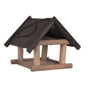 Hangend vogelvoerderhuis Zwart-Grijs - B 27 x D 27 x H 23 cm - afbeelding 1