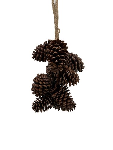 Hanger dennenappels 10 - 11 cm 10 stuks natural