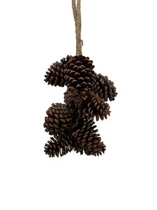Hanger dennenappels 10 - 11 cm 10 stuks natural