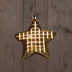 Anna's Collection hanger ster glas LED - D 19 cm