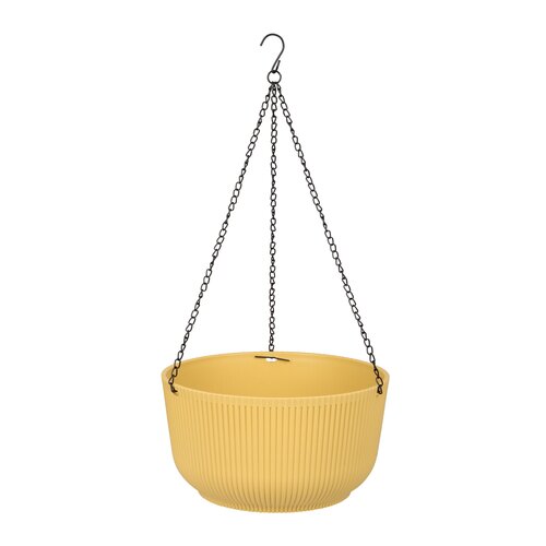 Hanging basket D 22,5 x H 12 cm geel