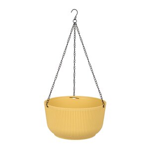 Hanging basket D 25 x H 13 cm geel
