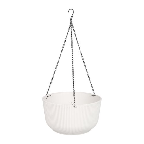 Hanging basket D 25 x H 13 cm wit