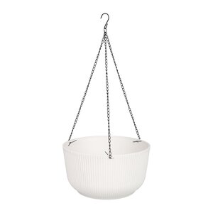 Hanging basket D 25 x H 13 cm wit