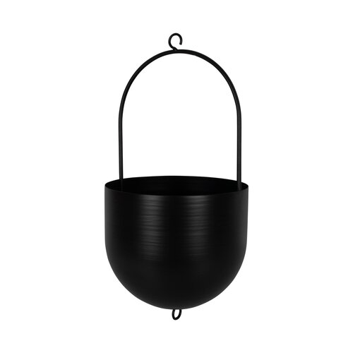 Hangpot metaal D 16 x H 15 / 32 cm black