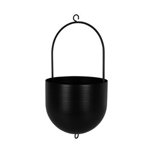 Hangpot metaal D 16 x H 15 / 32 cm black