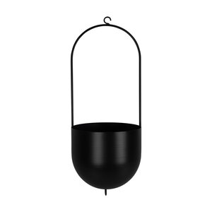 Hangpot metaal D 16 x H 15 / 42 cm black
