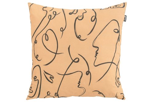 Hartman Faces Yellow Sierkussen 50x50x16