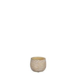 Hendrick pot rond creme - h6,5xd8,5cm