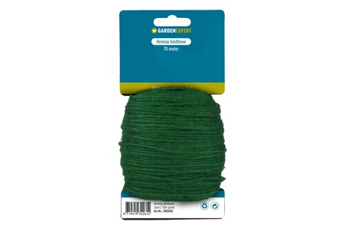 Hennep bindtouw 2mm L 70m groen