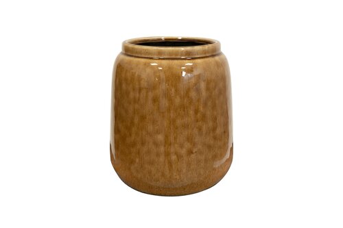Hoge bloempot Nine D21 H23 Caramel