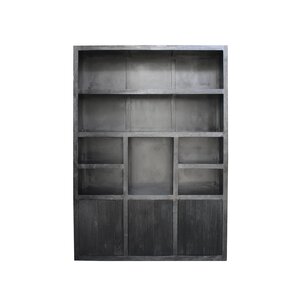 Hoge kast Libri zwart - H 220 x B 160 x D 40 cm - afbeelding 1