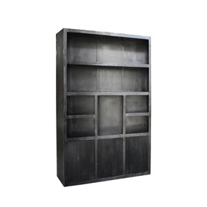 Hoge kast Libri zwart - H 220 x B 160 x D 40 cm - afbeelding 2