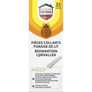 HOME DEFENSE® Bedwantsen Lijmvallen 2 stuks - afbeelding 1