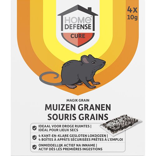HOME DEFENSE® Muizenlokdoos Granen 'Magik Grain' 3+1 stuks - afbeelding 1