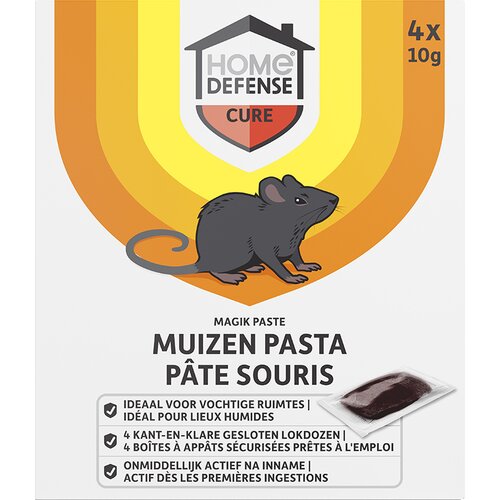 HOME DEFENSE® Muizenlokdoos Pasta 'Magik Paste' 3+1 stuks - afbeelding 1