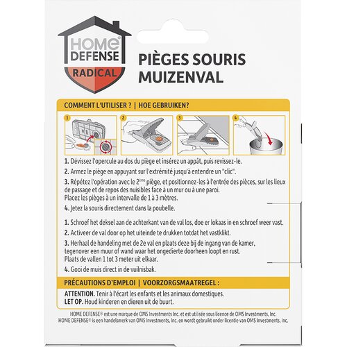 HOME DEFENSE® Muizenval Kunststof 2 stuks - afbeelding 3