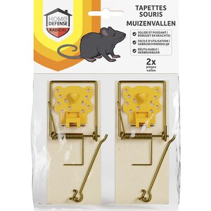 HOME DEFENSE® Muizenvallen Hout 2 stuks - afbeelding 1