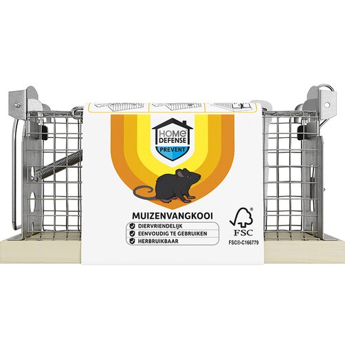 HOME DEFENSE® Muizenvangkooi Hout 1 stuk - afbeelding 1