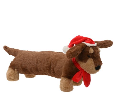 Hond kunststof - B40xH18cm Bruin