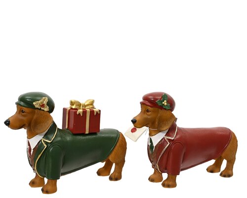 Hond kunststof - L12xH8cm - 2 Varianten