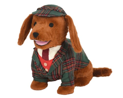 Hond kunststof - L33xH28cm Bruin