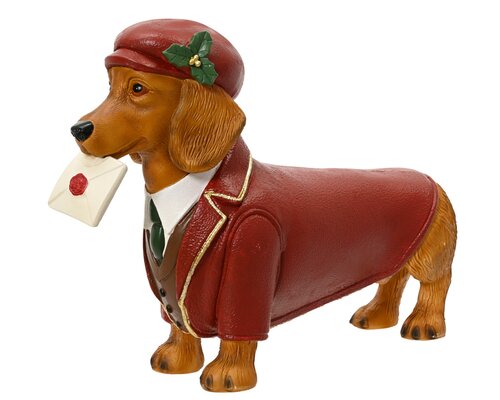 Hond magnesium - L46,5xH33cm Rood