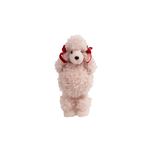 Hond roze L 22 x B 22 x H 26 cm