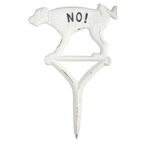 Hondenbordje plassen "No!" wit