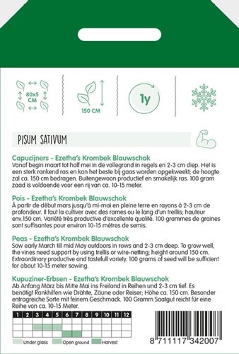 Horti Tops Capucijners Ezetha’s Krombek Blauwschok, 100g - afbeelding 2