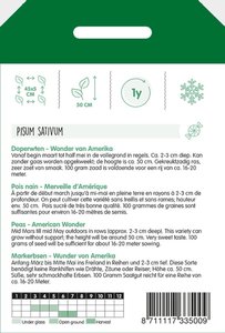 Horti Tops Doperwten Wonder Van Amerika, 100g - afbeelding 2