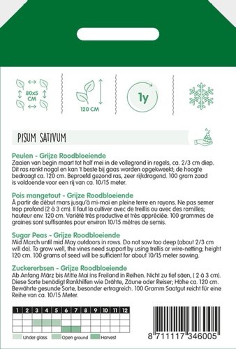 Horti Tops Peulen Grijze Roodbloeiende, 100g - afbeelding 2