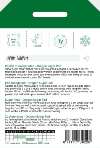 Horti Tops Peulen Oregon Sugar Pod, 100g - afbeelding 2